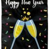 Happy New Year Champagne Applique Garden Flag | Seasons Celebration Holidays