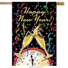 Happy New Year Champagne House Flag | Themes Celebration Holidays