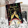 Happy New Year Champagne House Flag | Themes Celebration Holidays