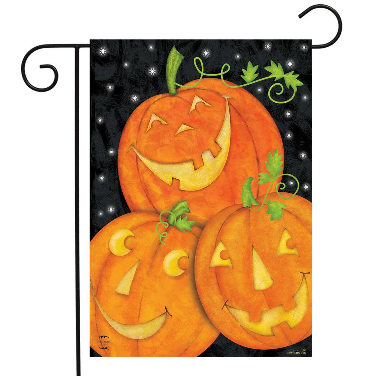 Happy Pumpkin Trio Halloween Garden Flag | Holidays Garden Flags Holidays