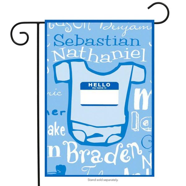 Hello My Name Is It’s a Boy Garden Flag | Themes Celebration Themes