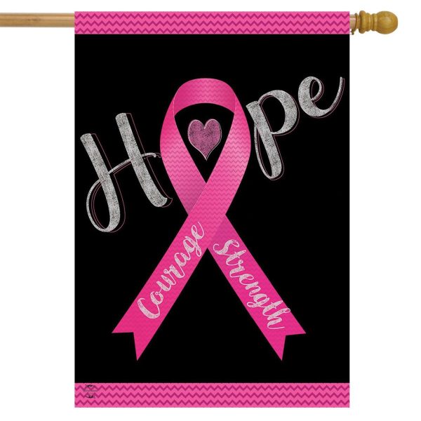 Hope, Courage, Strength Awareness House Flag | Seasons Awareness Seasons