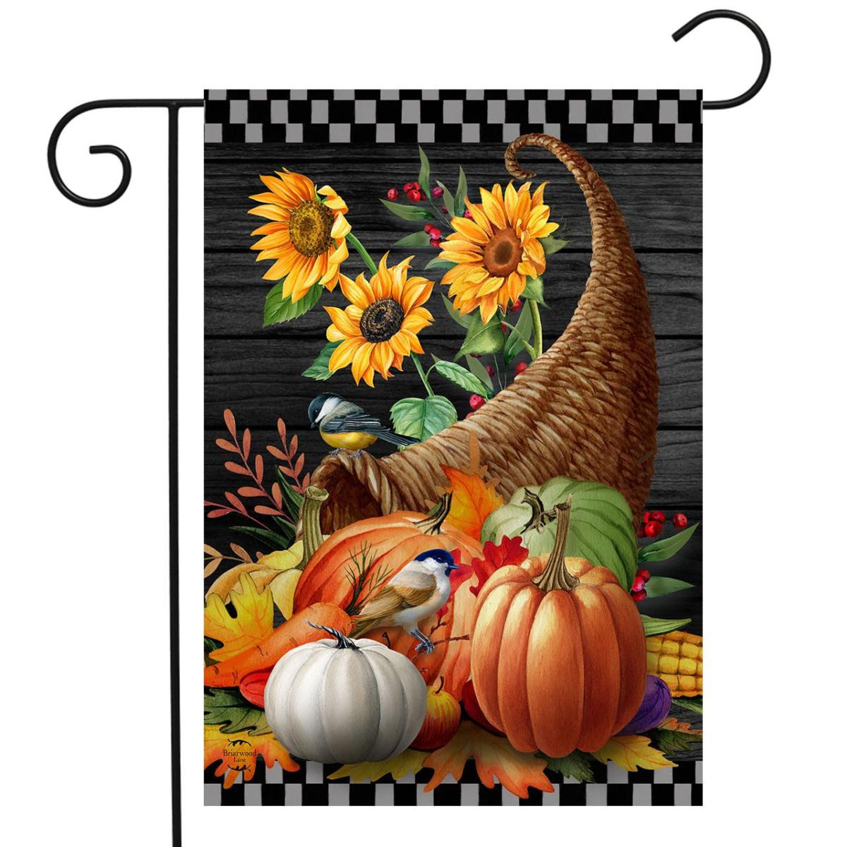 Horn of Plenty Garden Flag | Seasons Fall Seasons