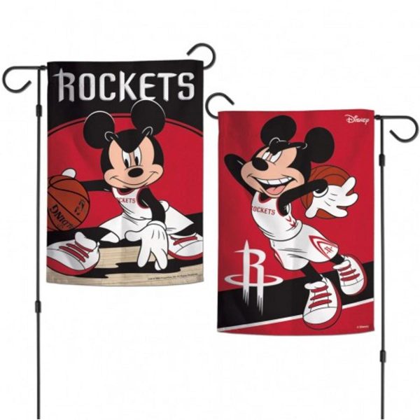 Houston Rockets Mickey Mouse Garden Flag | Themes Disney & Cinema Sports