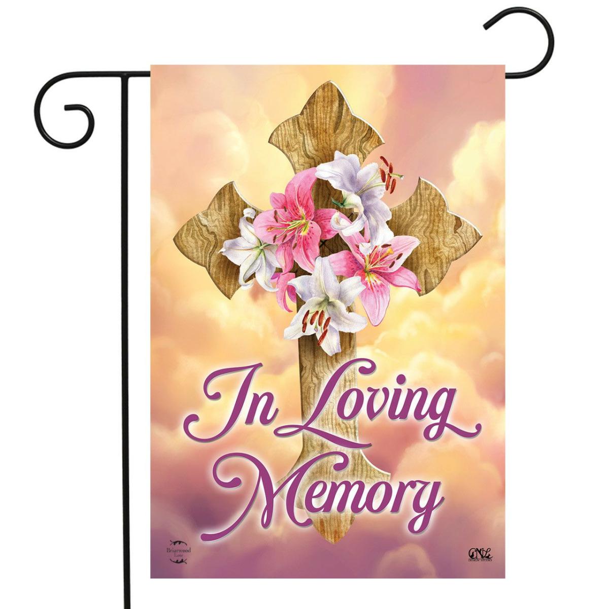 In Loving Memory Cross Bereavement Garden Flag | Seasons Bereavement Seasons