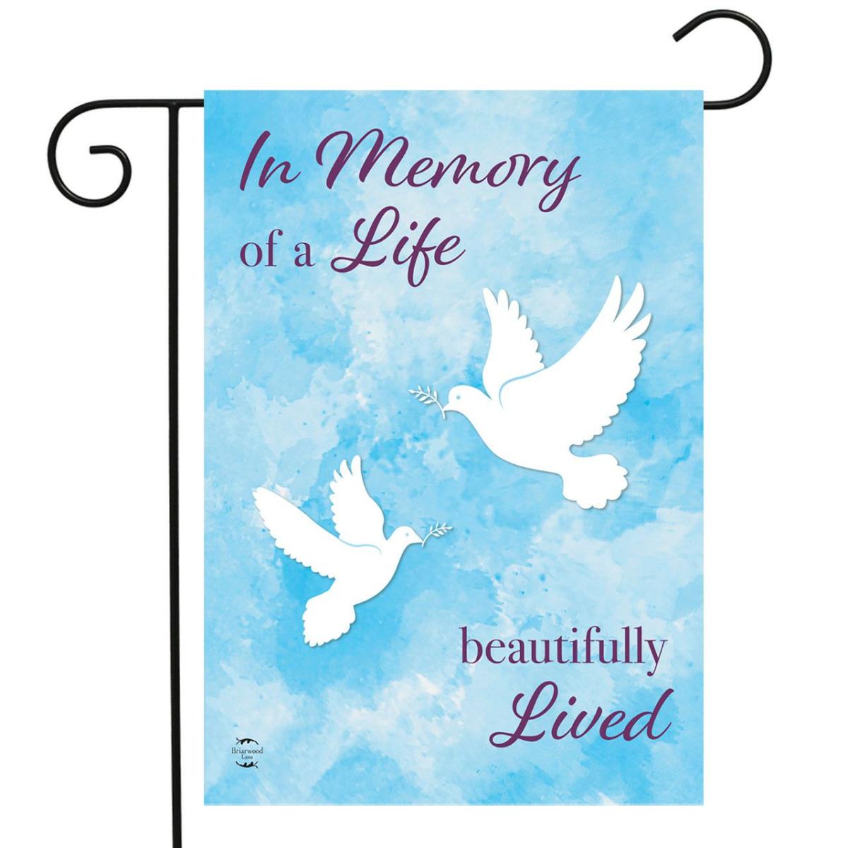 In Memory Of A Life Garden Flag | Themes Bereavement Themes