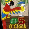 It’s 5 O’Clock Summer Burlap House Flag | Seasons Celebration Seasons