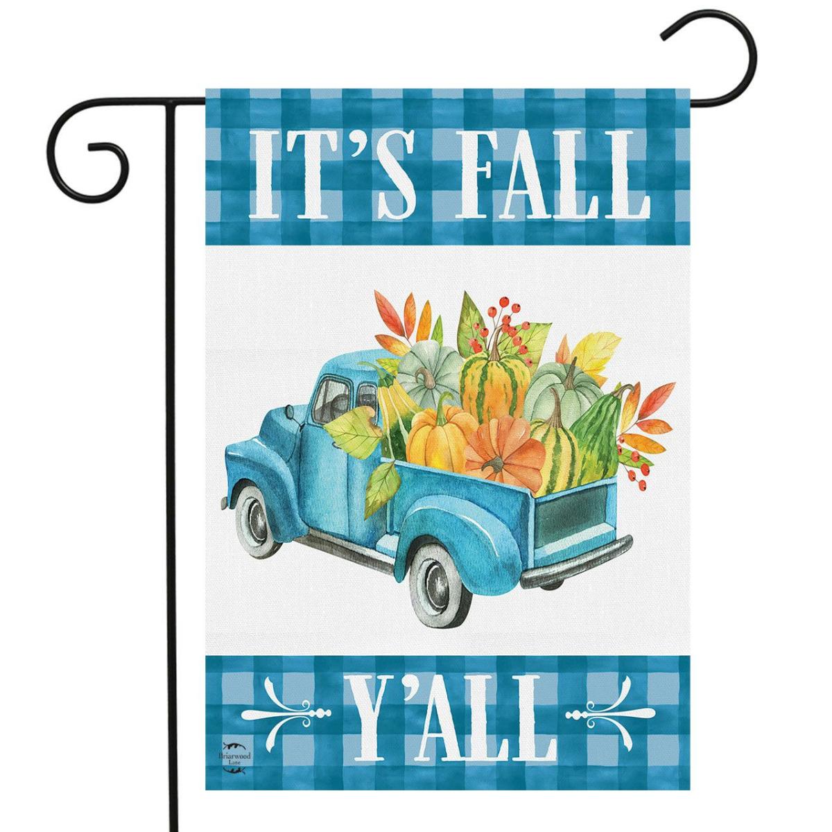 It’s Fall Y’all Truck Burlap Garden Flag | Seasons Fall Seasons