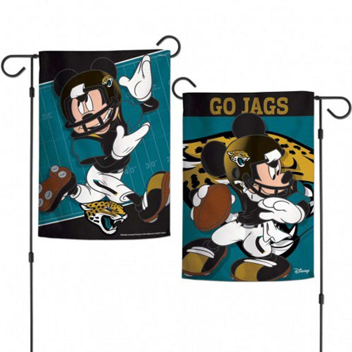 Jacksonville Jaguars 2-Sided Mickey Mouse NFL Garden Flag | Sports Disney & Cinema Sports