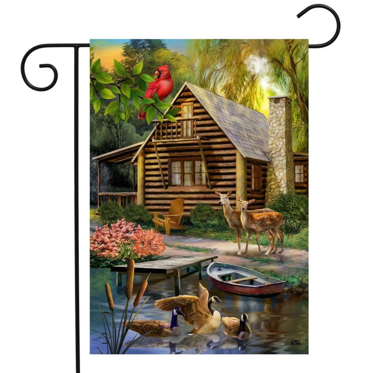 Lakeside Cabin Garden Flag | Seasons Garden Flags Seasons