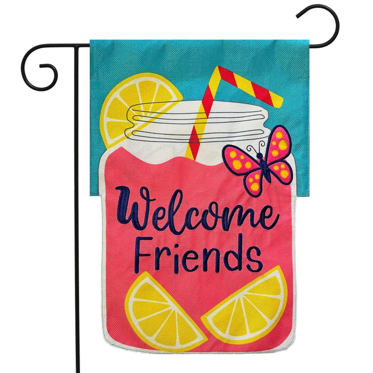 Lemonade Friends Burlap Garden Flag | Seasons Garden Flags Seasons