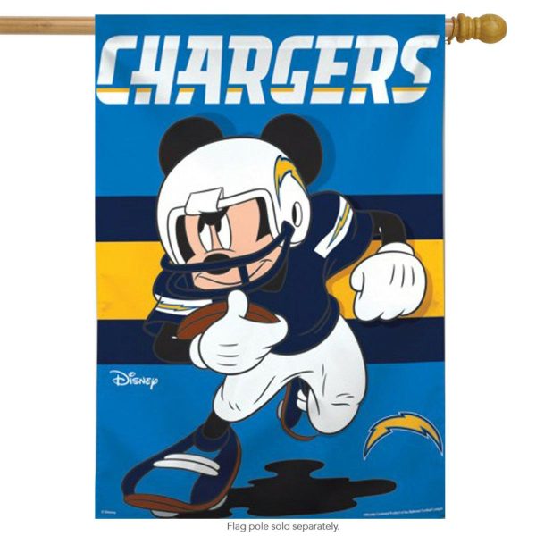 Los Angeles Chargers NFL Mickey Mouse Football House Flag | Sports Disney & Cinema Sports