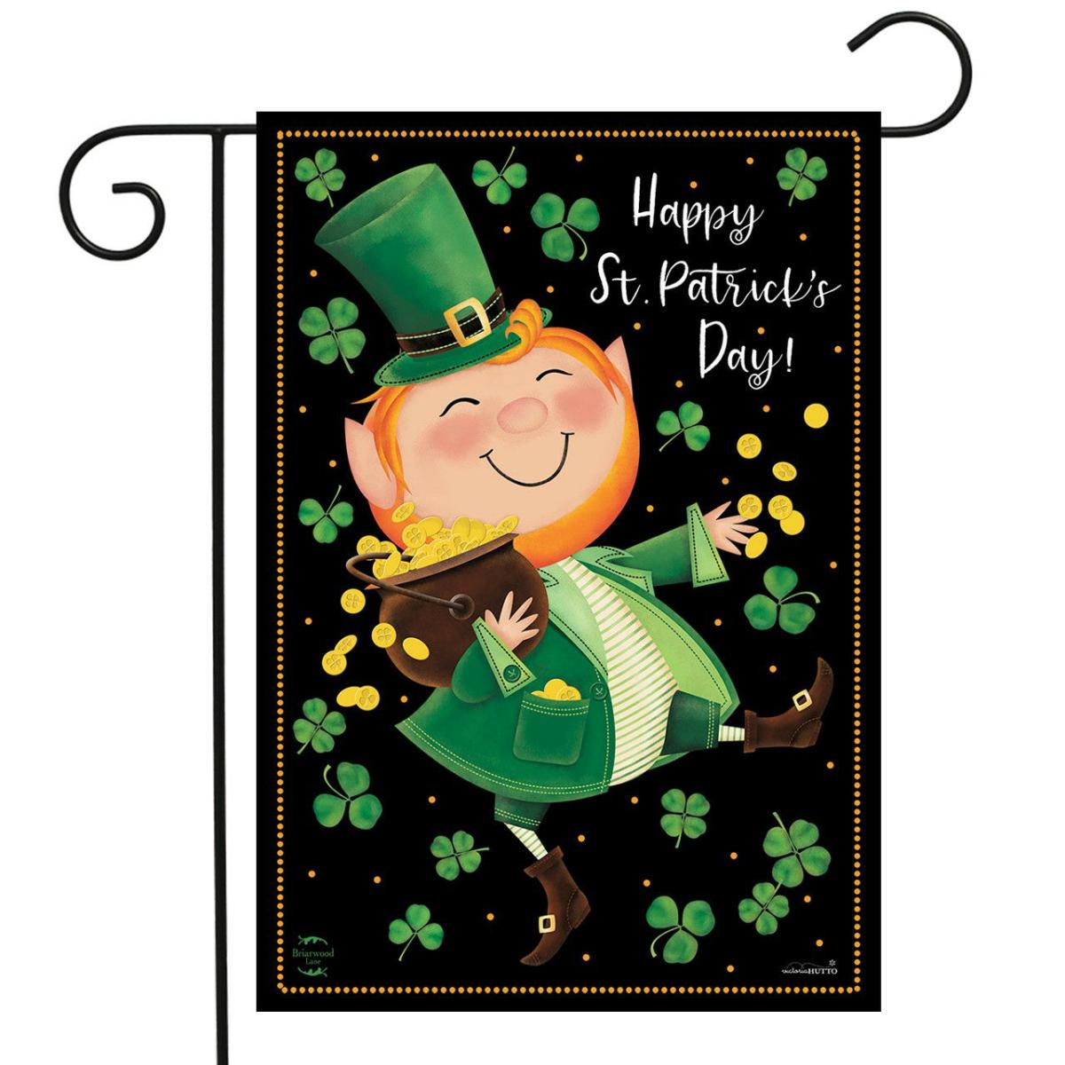 Lucky Gold Leprechaun St. Patrick’s Day Garden Flag | Themes Garden Flags Holidays