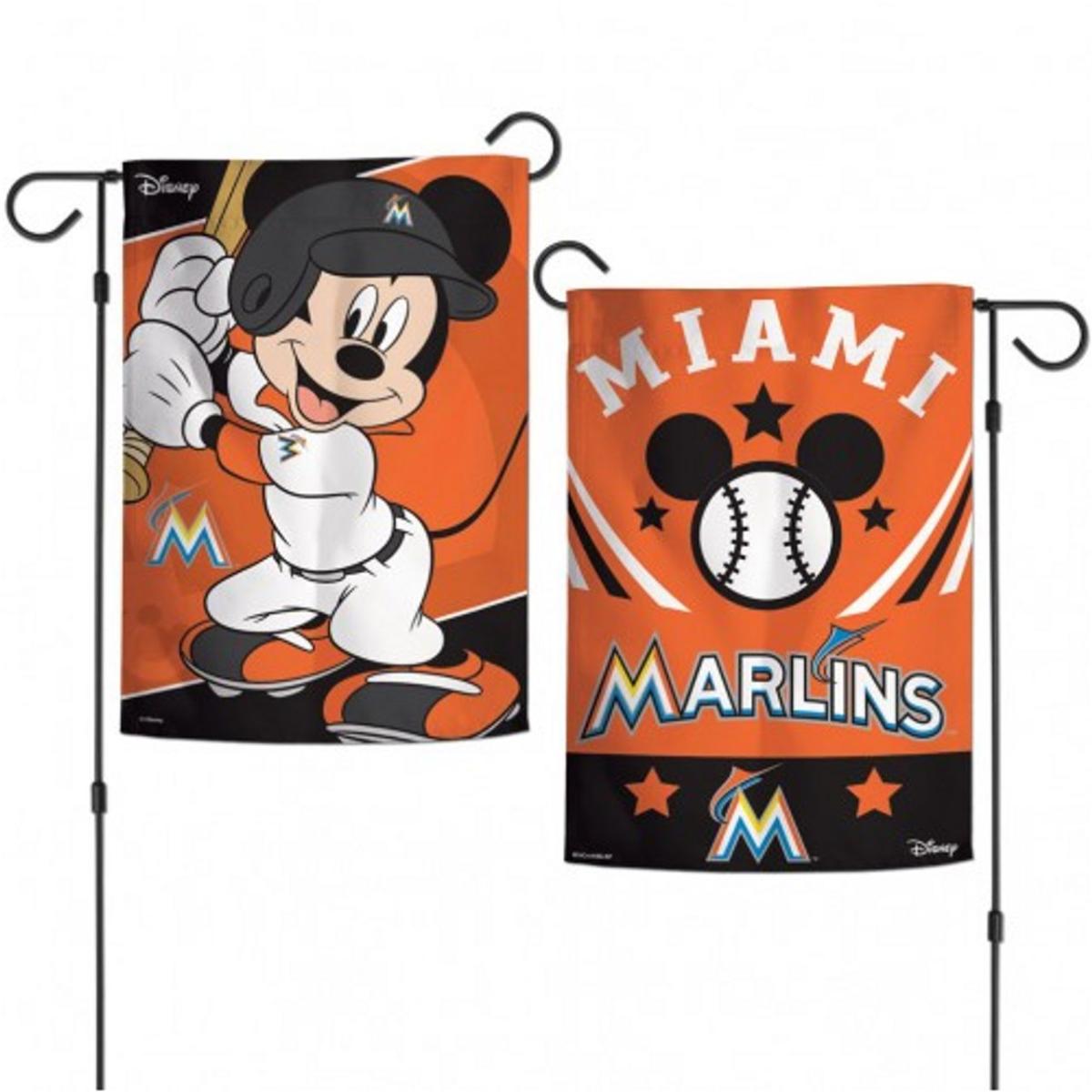 Miami Marlins Mickey Mouse Garden Flag | Themes Disney & Cinema Sports