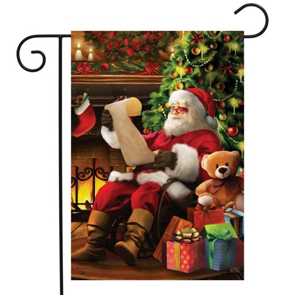 Naughty or Nice Santa Garden Flag | Holidays Christmas Holidays