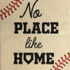 No Place Like Home Baseball Burlap Garden Flag | Themes Everyday Seasons