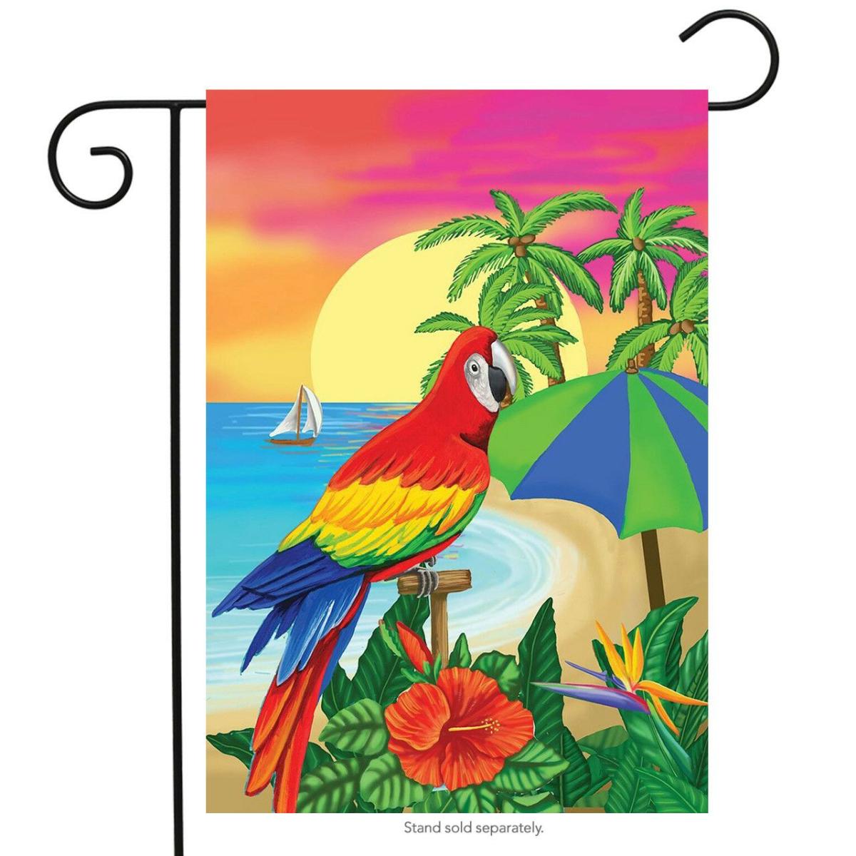 Paradise Parrot Summer Garden Flag | Themes Animals & Critters Seasons