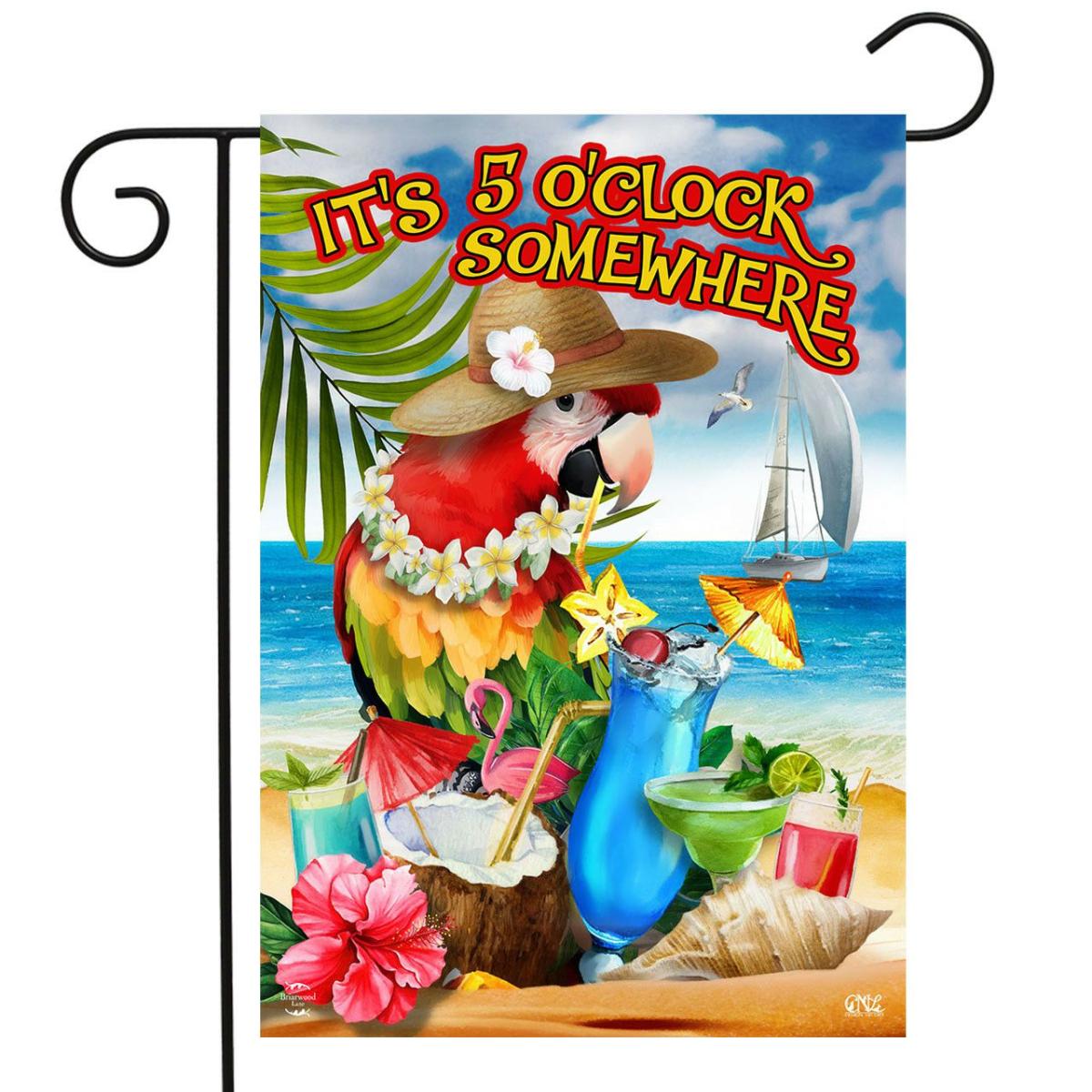 Parrot in Paradise Garden Flag | Seasons Animals & Critters Seasons