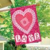 Patchwork Heart Valentine’s Day House Flag | Themes Holidays Holidays