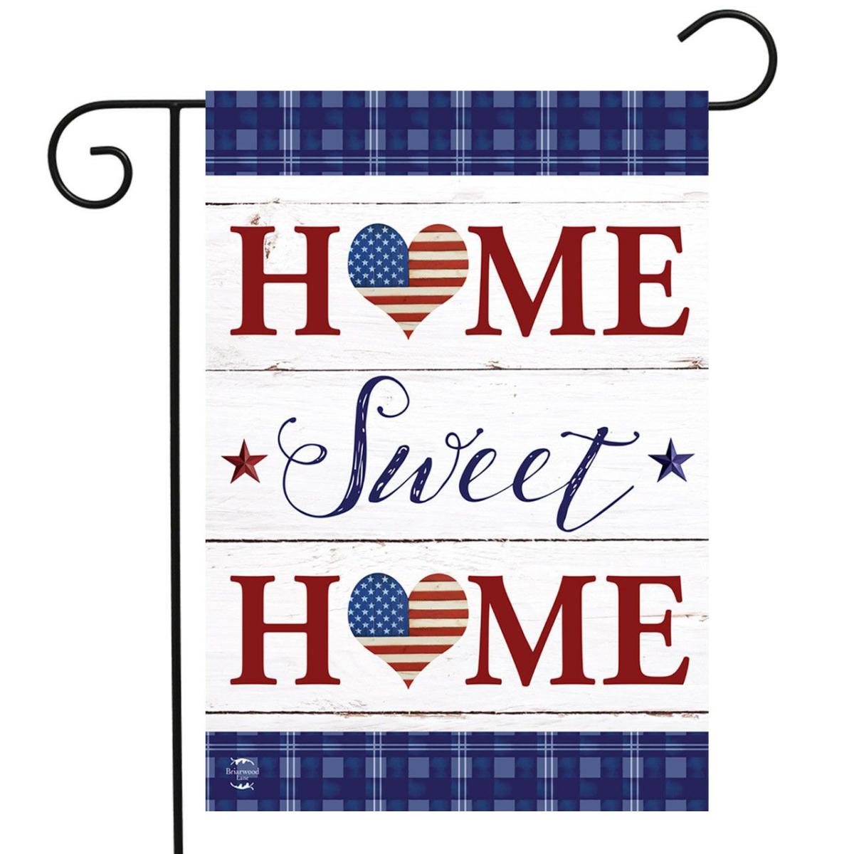 Patriotic Home Sweet Home Double-Sided Garden Flag | Themes 4th of July Holidays