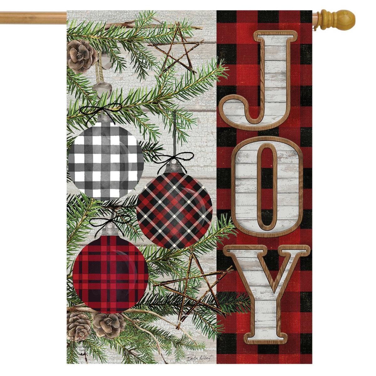 Patterned Ornaments Christmas Double-Sided House Flag | Holidays Christmas Holidays