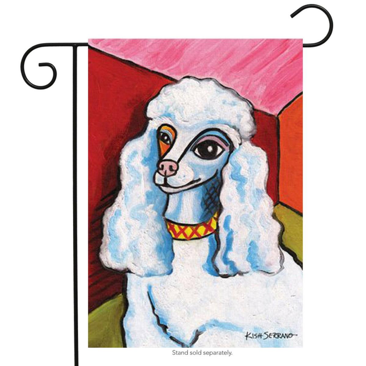 Pawcasso Poodle Garden Flag | Themes Animals & Critters Seasons