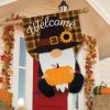 Pilgrim Gnome Thanksgiving Burlap House Flag | Holidays Holidays Holidays