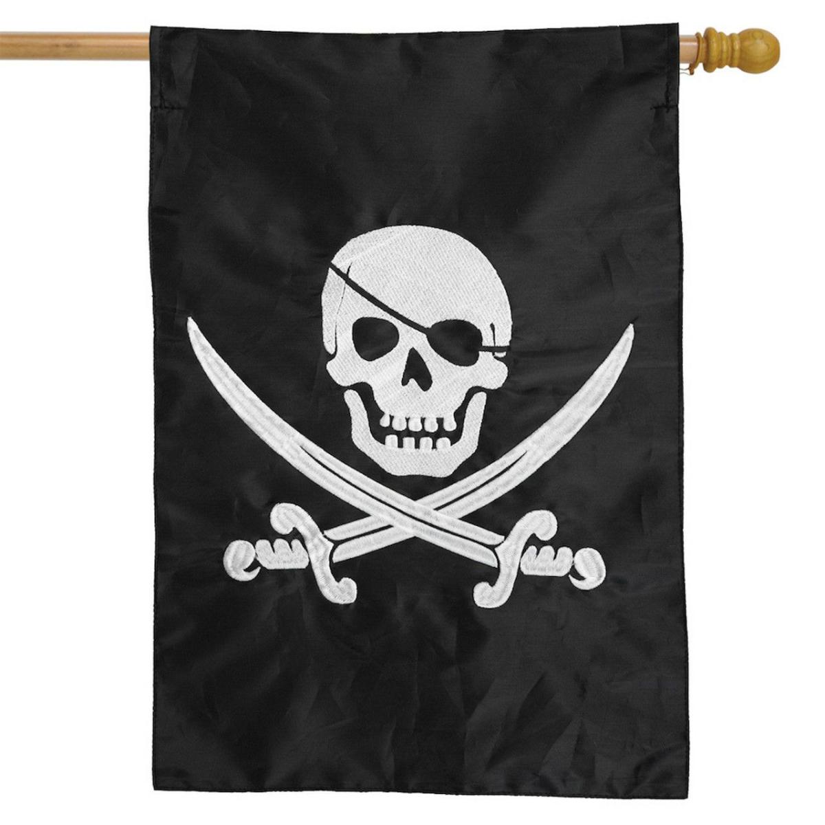 Pirate Jack Applique & Embroidered House Flag | Themes Everyday Seasons