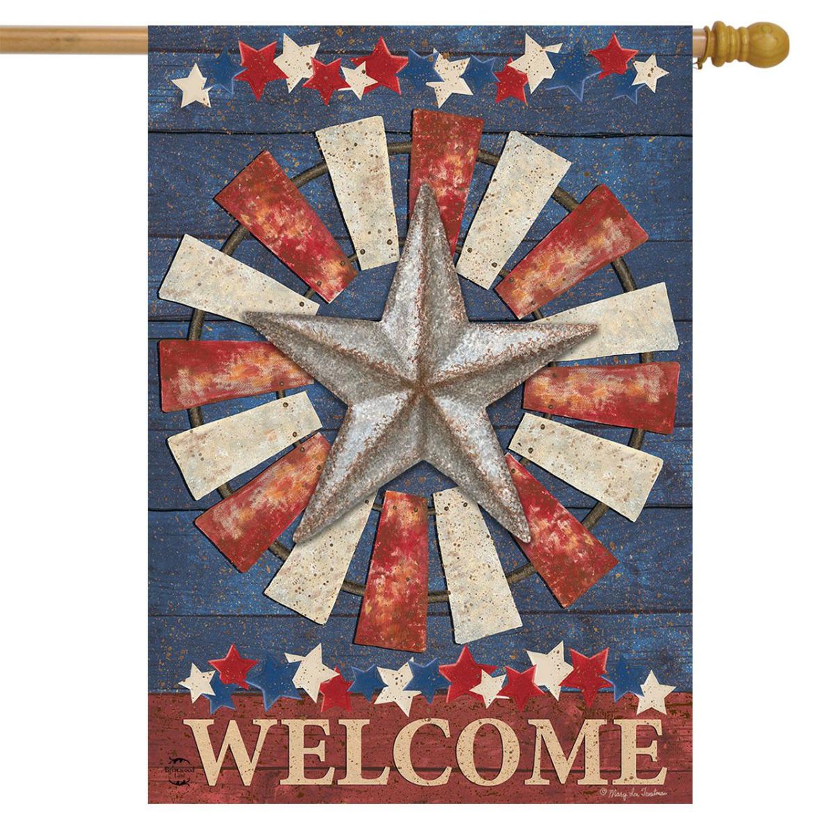 Primitive American Barnstar House Flag | Themes Everyday Seasons