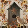 Primitive Fall Birdhouse House Flag | Seasons Fall Seasons