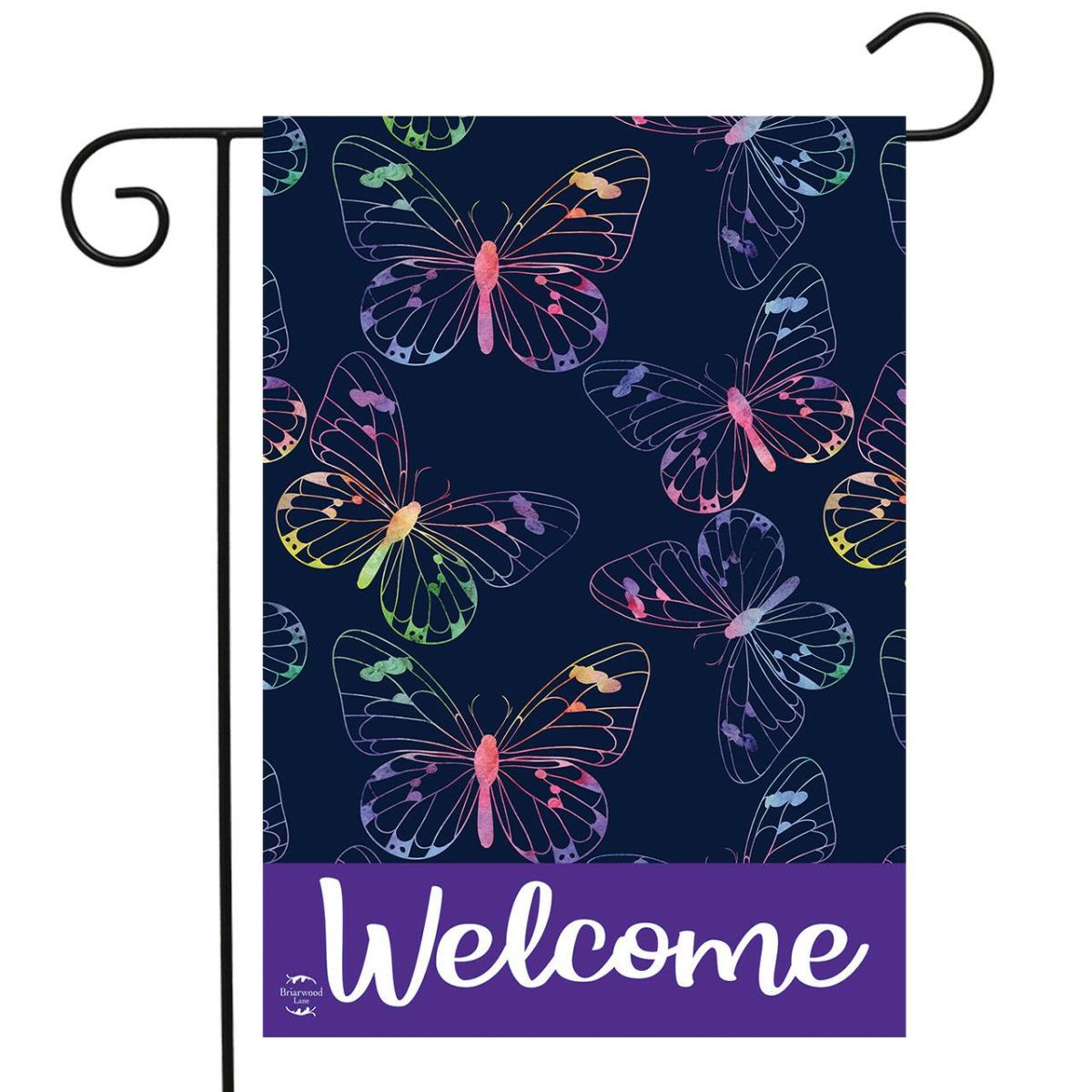 Rainbow Butterflies Spring Garden Flag | Themes Animals & Critters Seasons