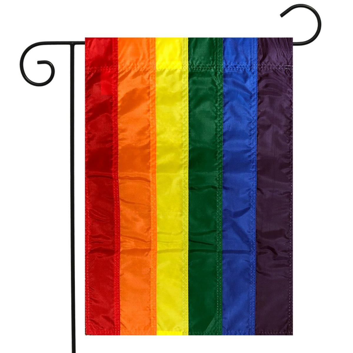 Rainbow Embroidered Garden Flag | Seasons Everyday Seasons