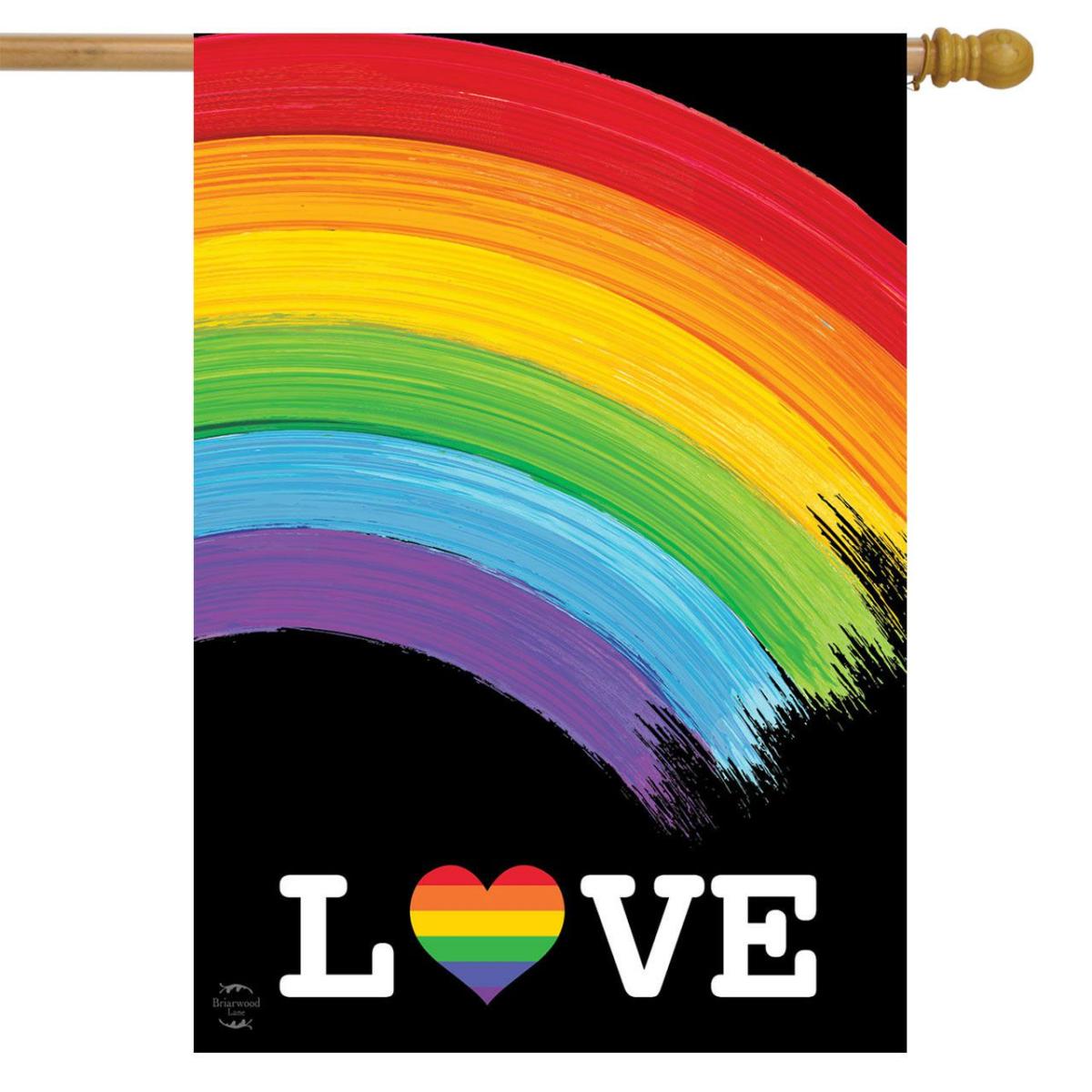 Rainbow Love Pride House Flag | Seasons Awareness Seasons