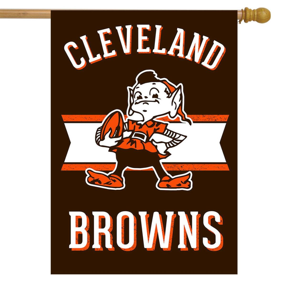 Retro Cleveland Browns Licensed NFL House Flag | Sports House Flags Sports