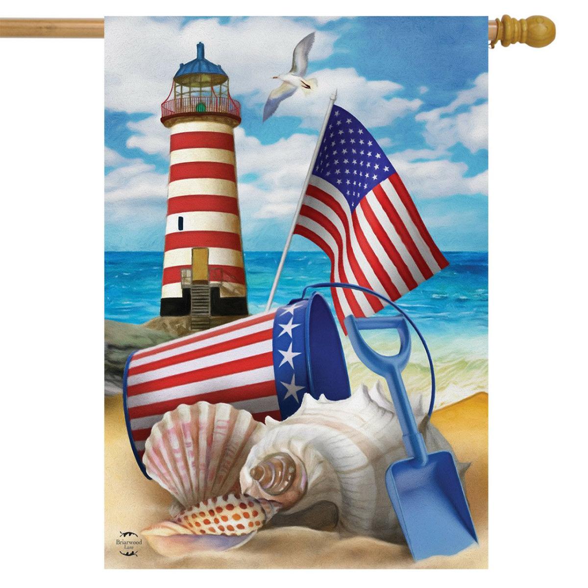 Sea To Shining Sea House Flag | Themes Beach Seasons