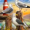 Seagulls Summer Garden Flag | Themes Animals & Critters Seasons