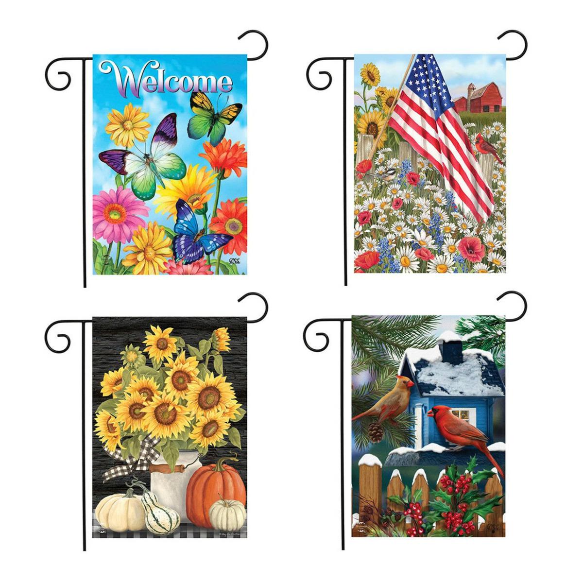 Seasonal Assortment Garden Flag Bundle – Set of 4 | Seasons Everyday Seasons