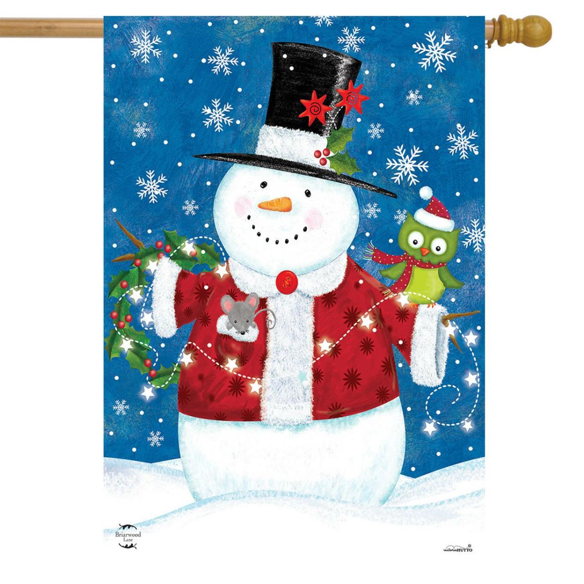 Snow Day Cheer Christmas House Flag | Holidays Christmas Holidays