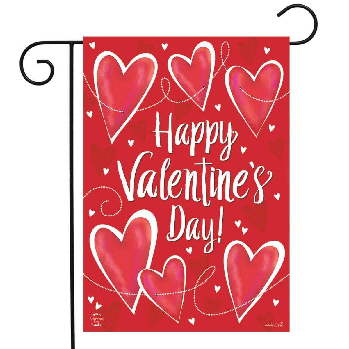 String of Hearts Valentine’s Day Garden Flag | Themes Garden Flags Holidays