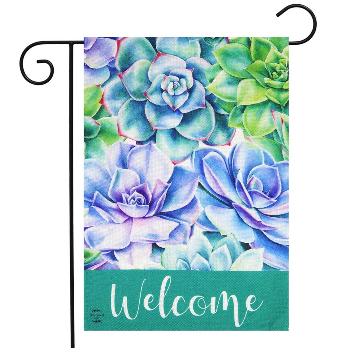 Succulents Spring Burlap Garden Flag | Seasons Everyday Seasons