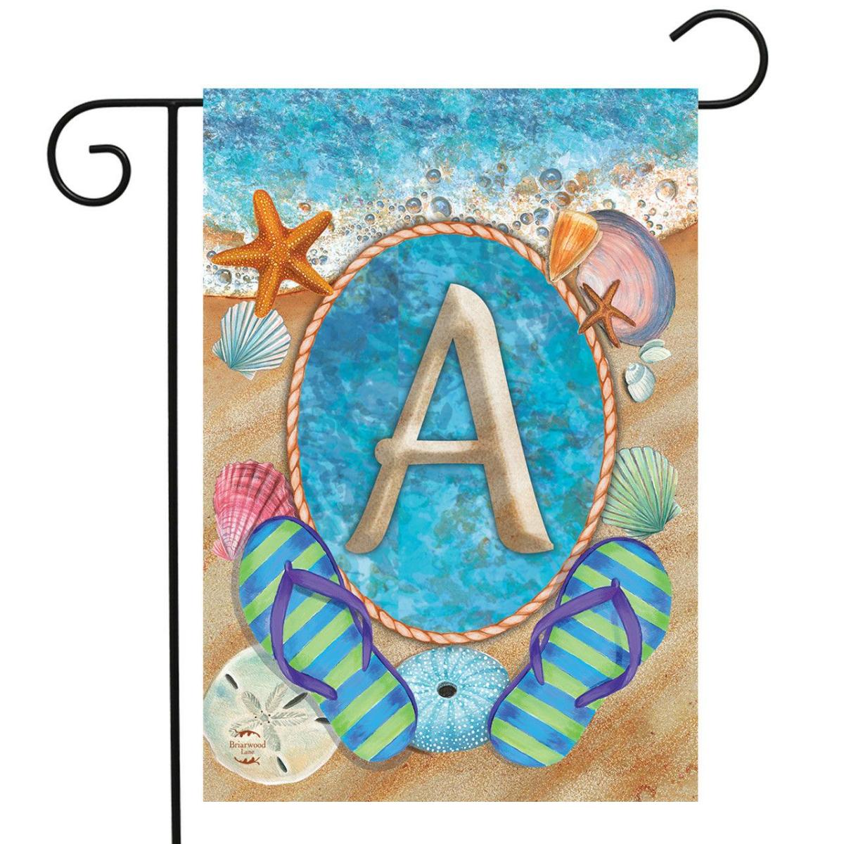 Summer Monogram Letter A Garden Flag | Seasons Beach Seasons