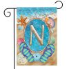 Summer Monogram Letter N Garden Flag | Themes Beach Seasons