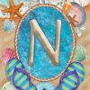 Summer Monogram Letter N Garden Flag | Themes Beach Seasons