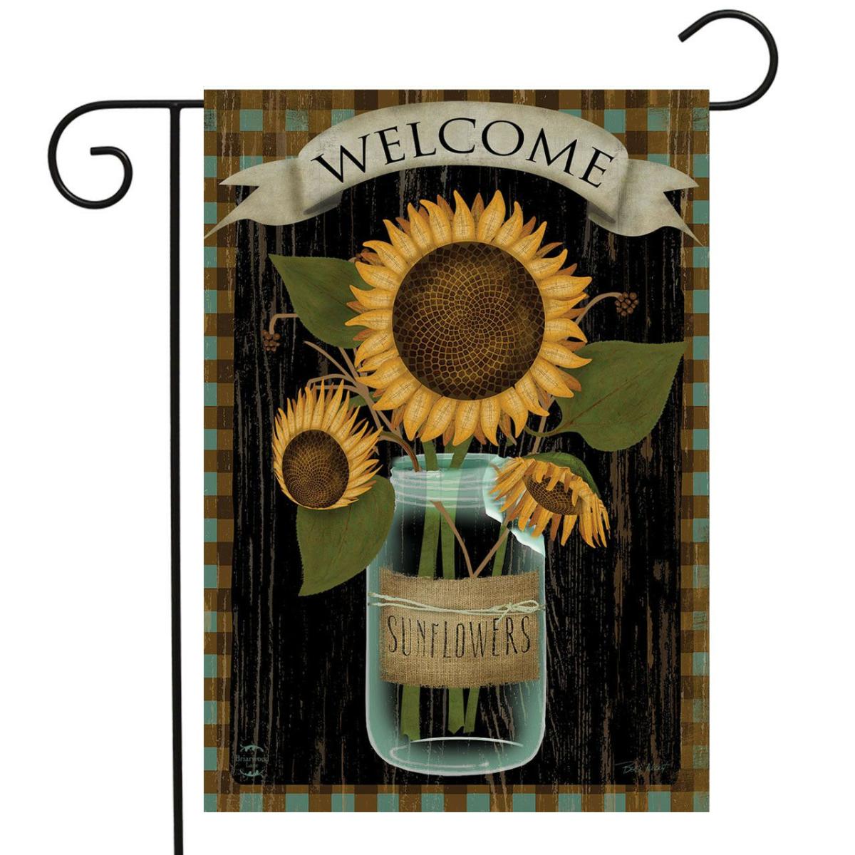 Sunflower Jar Garden Flag | Seasons Floral Seasons