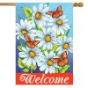 Sunshine Daisies House Flag | Themes Animals & Critters Seasons