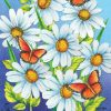 Sunshine Daisies House Flag | Themes Animals & Critters Seasons