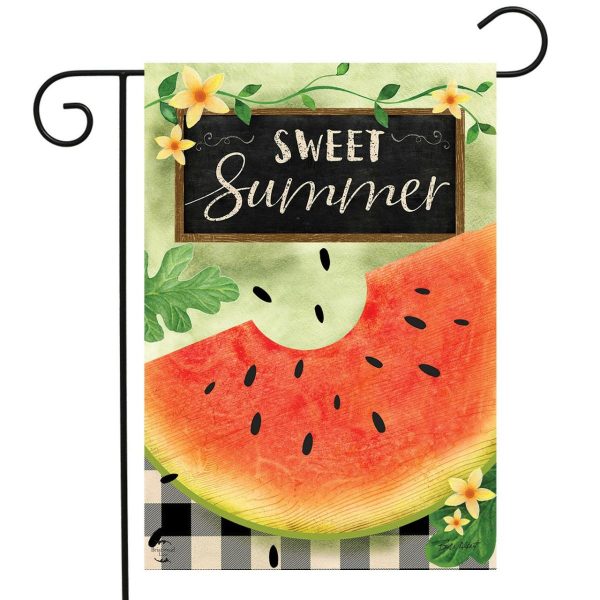 Sweet Summer Watermelon Primitive Garden Flag | Seasons Everyday Seasons