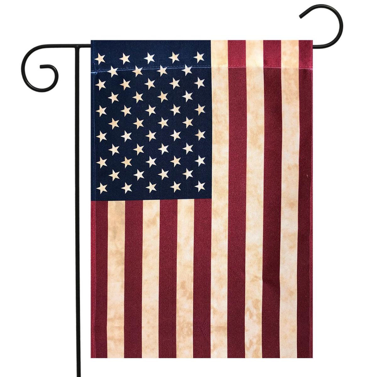 Tea Stained American Garden Flag | Themes 4th of July Holidays