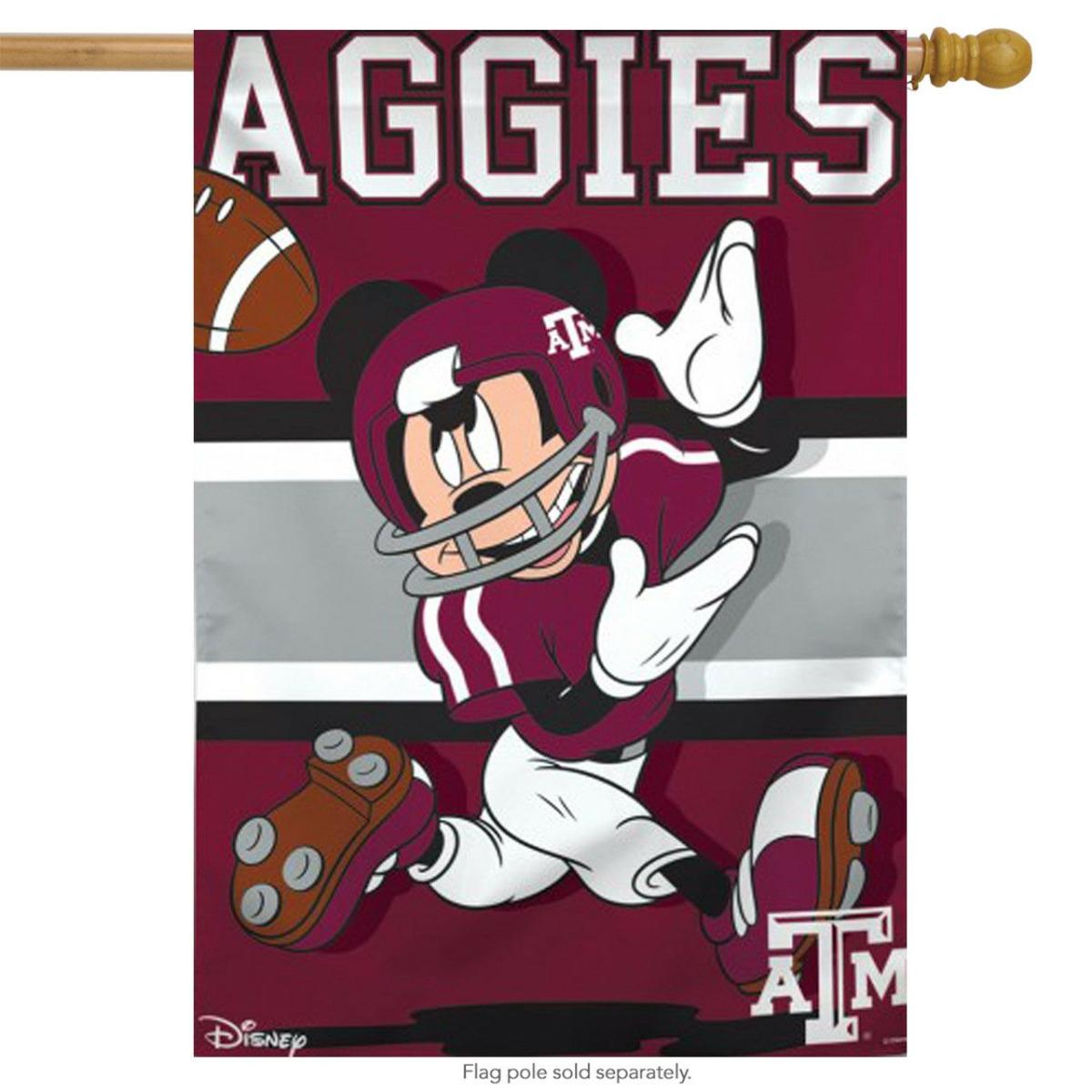 Texas A&M University Aggies NCAA Mickey Mouse House Flag | Sports Disney & Cinema Sports