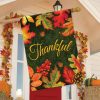 Thankful Leaves Autumn House Flag | Holidays Fall Holidays